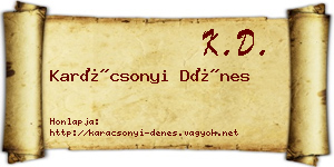 Karácsonyi Dénes névjegykártya
